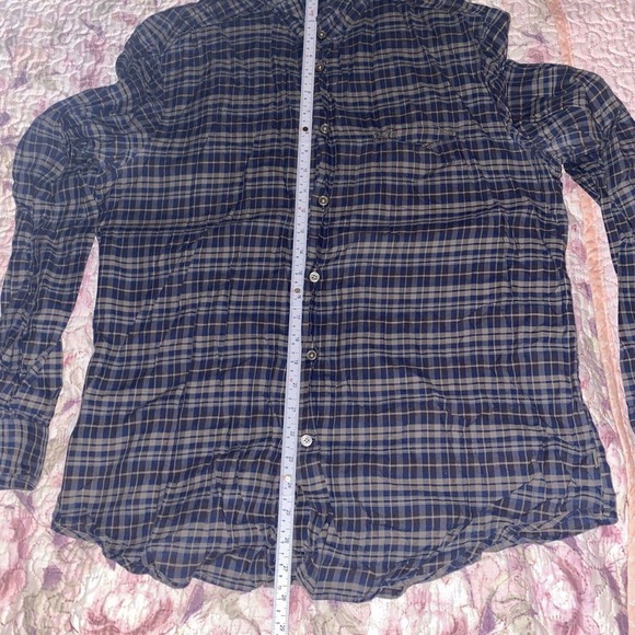 John Varvatos USA Shirt Mens Size Large plaid check‎ Button up - Picture 9 of 10
